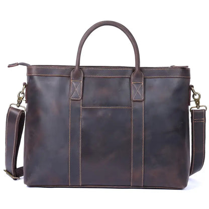 Vintage Genuine Leather Tote Bag - For Him